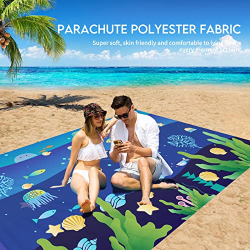 Sea Fish Lightweight Waterproof Sandproof Beach Blanket