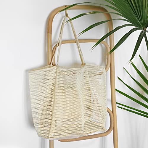 Mesh Beach Tote Womens Shoulder Handbag