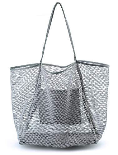 Mesh Beach Tote Womens Shoulder Handbag