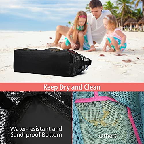 Foldable Mesh Beach Bag with 9-Pockets