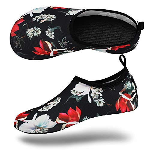 Flower Black Unisex Water Sports Beach Sand Socks