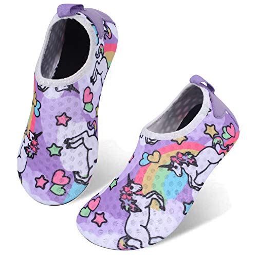 Purple Unicorn Girls Water Barefoot Beach Socks