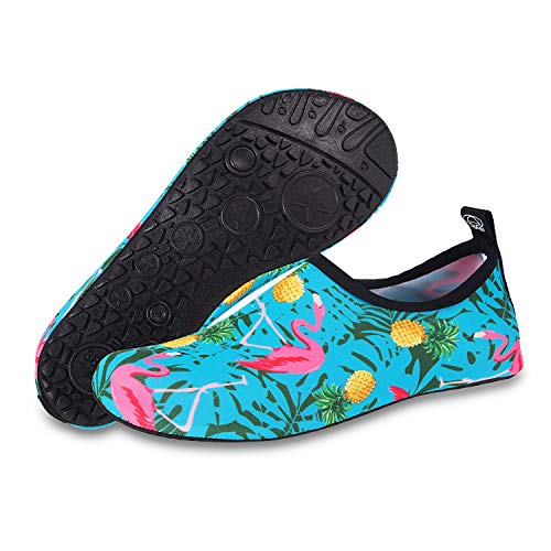 Pineapple Flamingo Blue Unisex Barefoot Beach Sand Socks