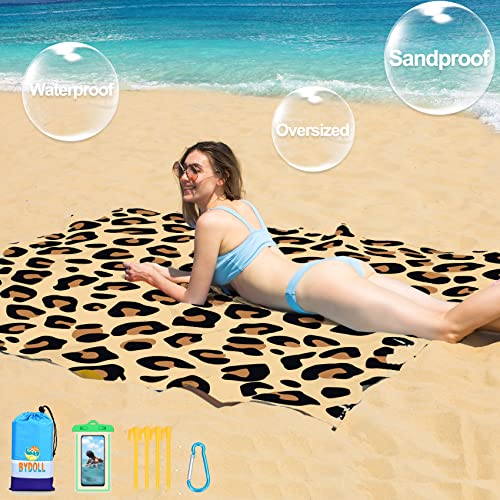 Leopard Lightweight Waterproof Sandproof Beach Blanket