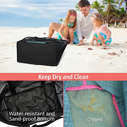 Foldable Mesh Beach Bag with 9-Pockets