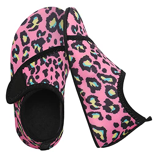 Pink Leopard Kids Water Barefoot Beach Socks