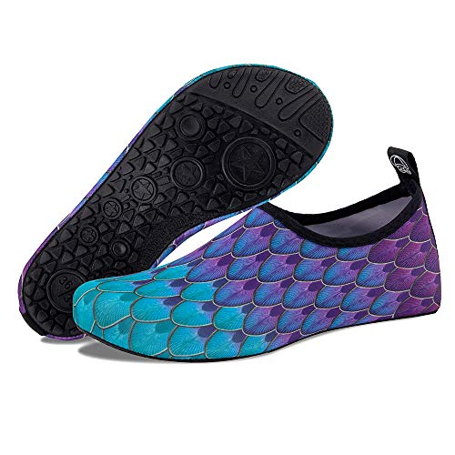 Dark Blue Mermaid Unisex Barefoot Beach Sand Socks