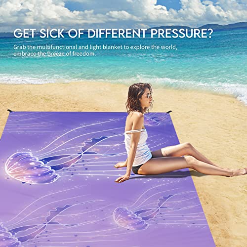 Jellyfish Lightweight Waterproof Sandproof Beach Blanket