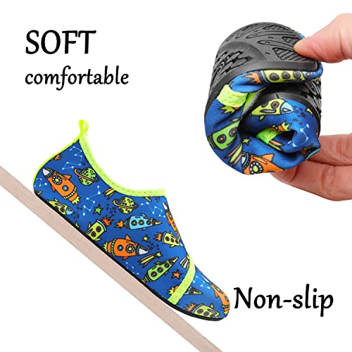 Spacecraft Blue Kids Water Barefoot Beach Socks