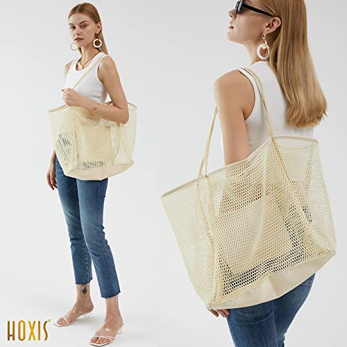 Mesh Beach Tote Womens Shoulder Handbag