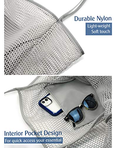 Mesh Beach Tote Womens Shoulder Handbag