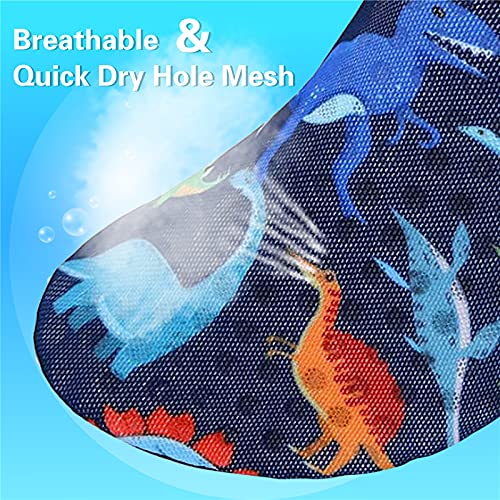 Dinosaur Blue Kids Water Barefoot Beach Socks